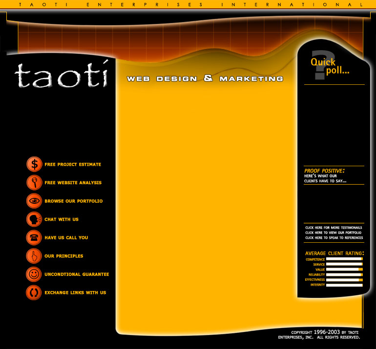 A History of Taoti Creative’s Websites 7