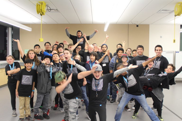 A photo of Furness' Robert Eagle Staff Middle School VR program in Seattle, WA.