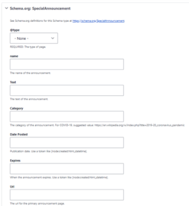 Adding Structured Data to COVID-19 Announcements on Drupal 8 3